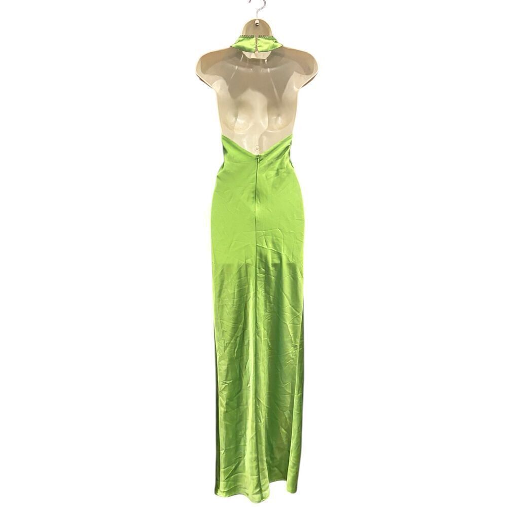 Khanums Halter Gown With Slit in Pear Green NWT Size XS - Picture 6 of 10